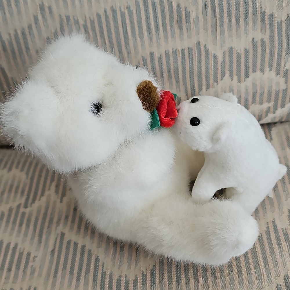 Vintage Russ Berrie Mama & Baby Bear "Creampuff" - Picture 2 of 12